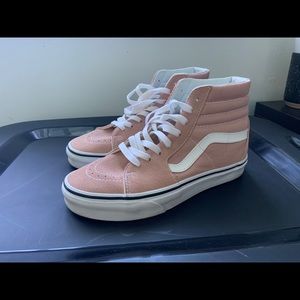 Light pink high top vans